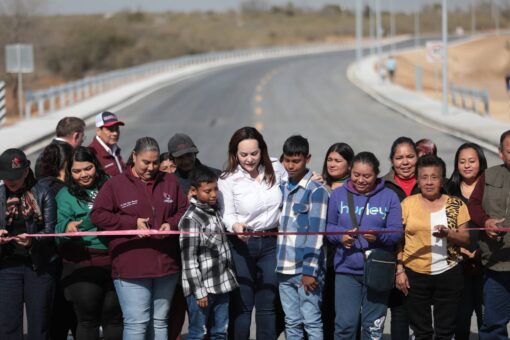 El sur de la ciudad ahora está mejor conectado; Entrega alcaldesa Carmen Lilia Canturosas eje vial Río Bravo y nuevas pavimentaciones